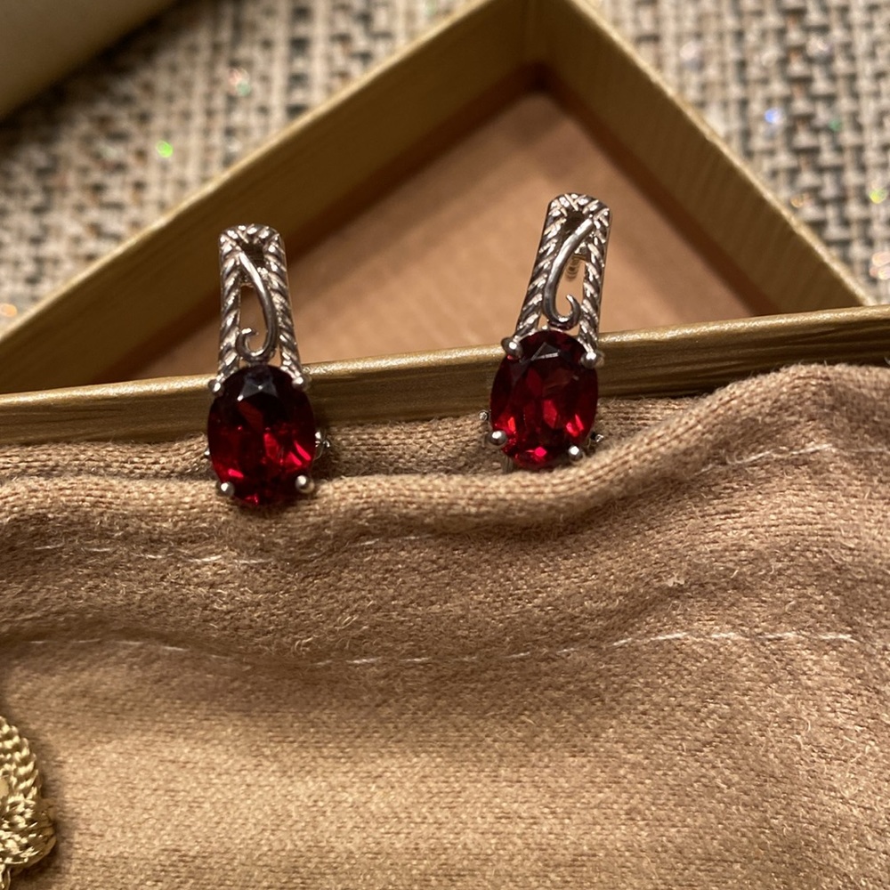 Jtv earrings rhodium over sterling silver